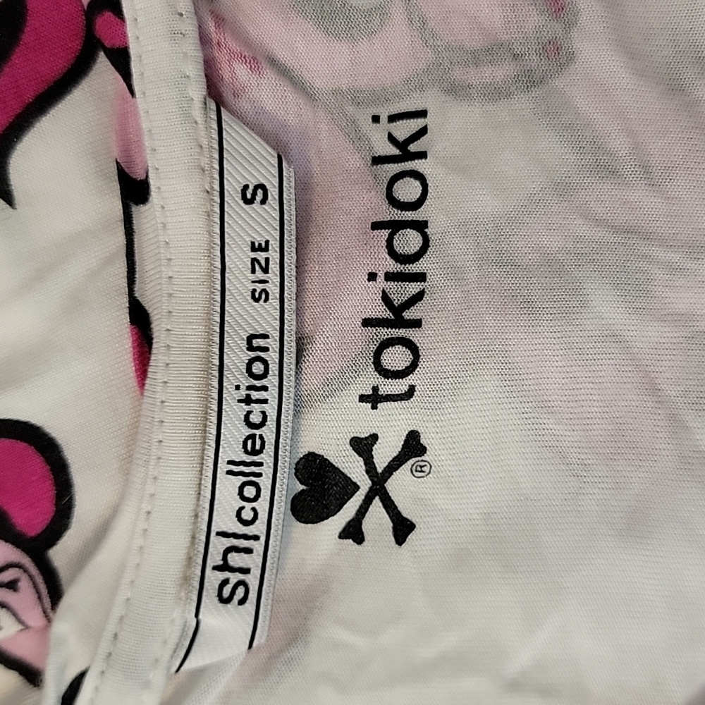 Tokidoki Unicorno High-Low Top – Pink & White Print – Women’s Size S - Picture 4 of 7